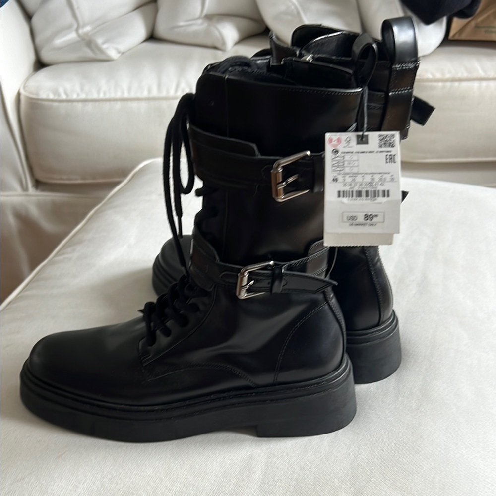 NWT Zara Combat Boots